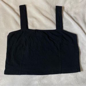 Black Tank Crop Top Sz L